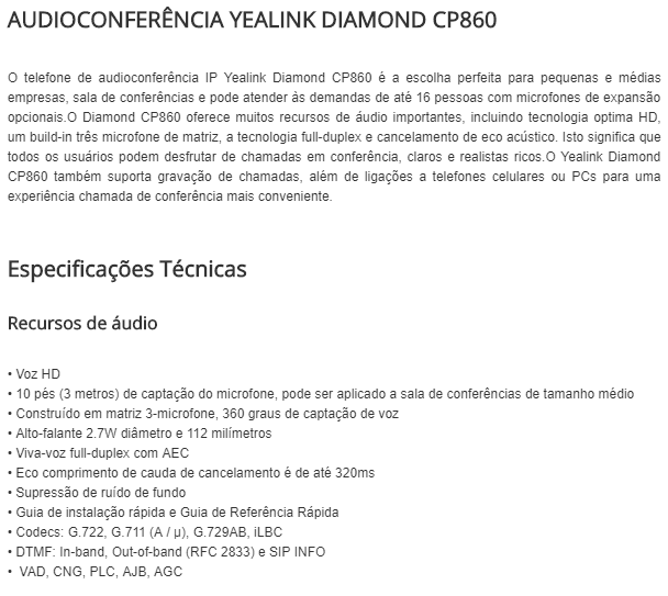 Yealink – Audioconferência